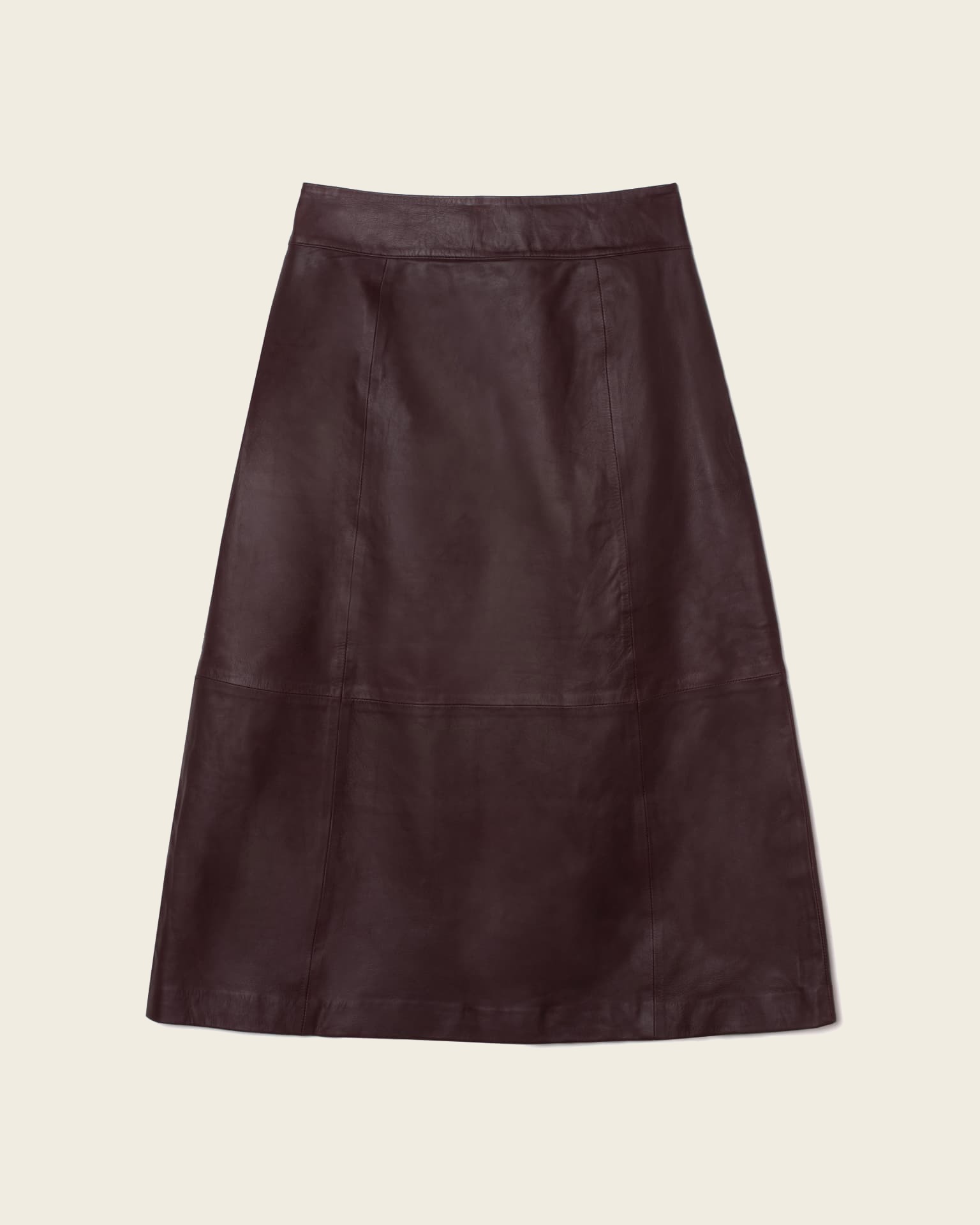 Jupe Tokyo en cuir bordeaux